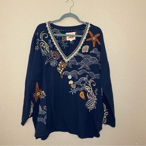 Biya Johnny Was cotton embroidered top